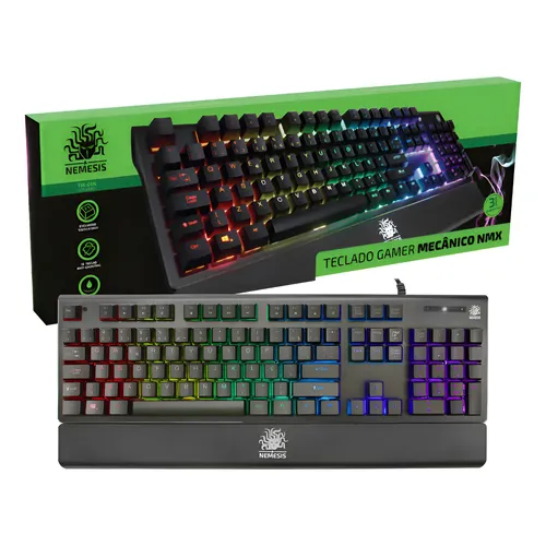 Teclado Gamer Mecânico Rgb Pro Cruiser Krgd Crystal Fortrek Cor De