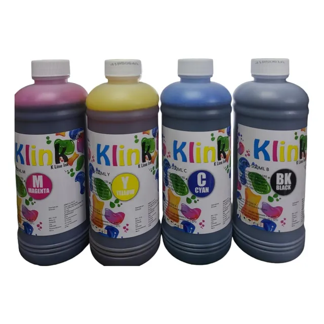 Tinta Klink Pack De Medio Litro, 4pack Compatible Epson 544 Negro