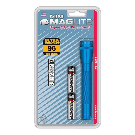 Mini Linterna Incandescent Maglite De 2 Cells Aa, Blue...