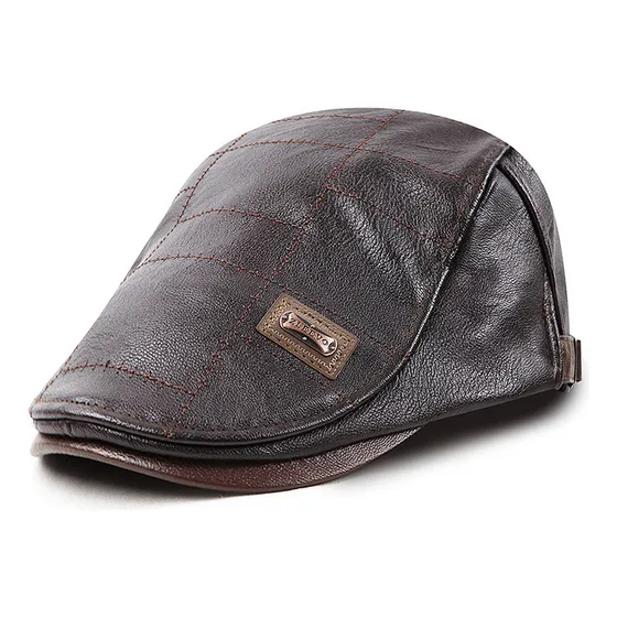 Boina Zleevo Marron Oscuro De Cuero Pu Con Correa