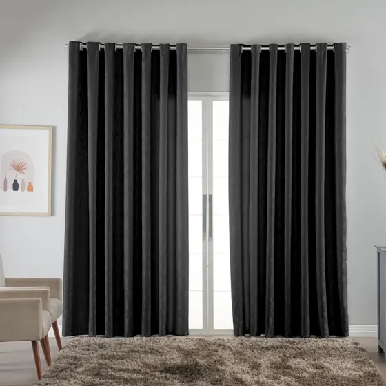 Cortina Jacquard Semi Blackout 3 00mts X 2 50 Mts Esticada