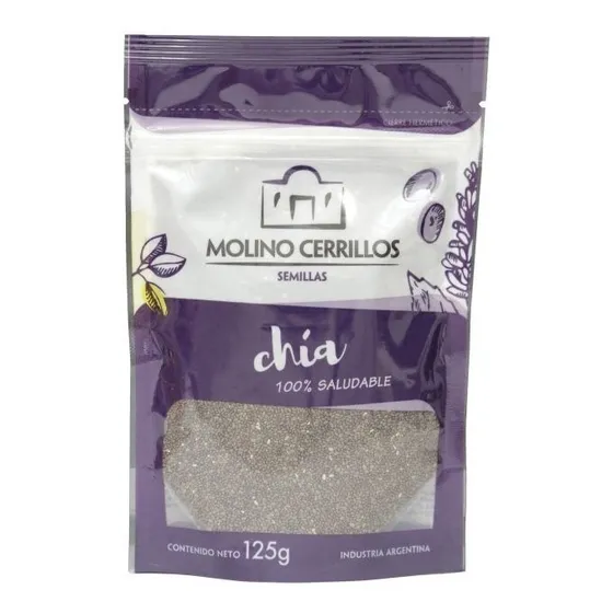 Chía Semillas Premium Molino Cerrillos Omega 3 Fibras 125g