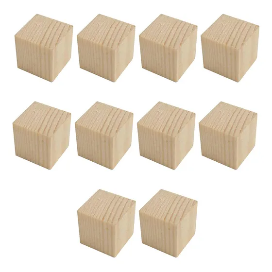 Bloques De Madera Sin Terminar Bloques Apilables 7cmx7cmx7cm