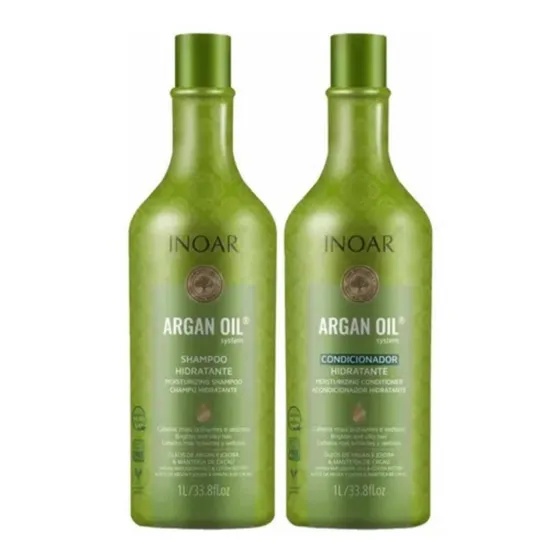 Pack Inoar Argan Oil Shampoo + Acondicionador 1l