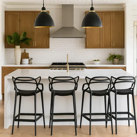 4 Banquetas Masters Allegra Média 66cm Elidy Cozinha Bar