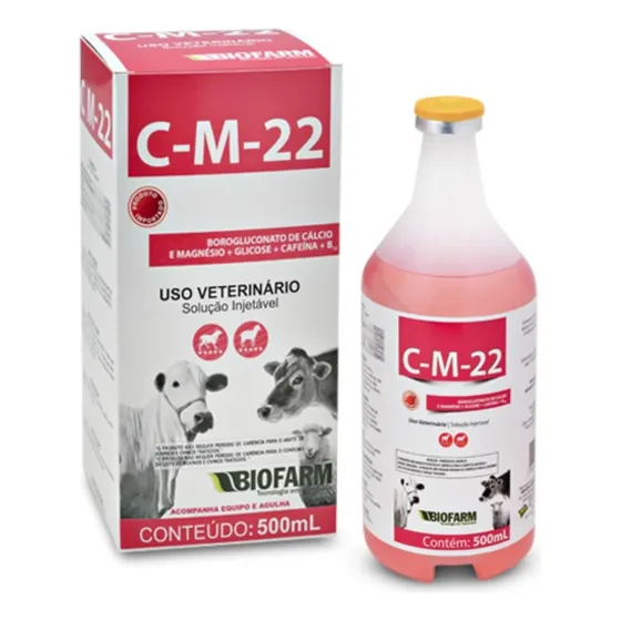  Biofarm equinos C-m-22 Fr 500ml glicose + cafeína + B12