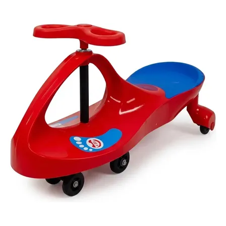 Carrinho Rolimã Car Drift Infantil Volante Gira 360 Suporta 100kg Com Led Nas Rodas Vermelho E Azul Covei Toys