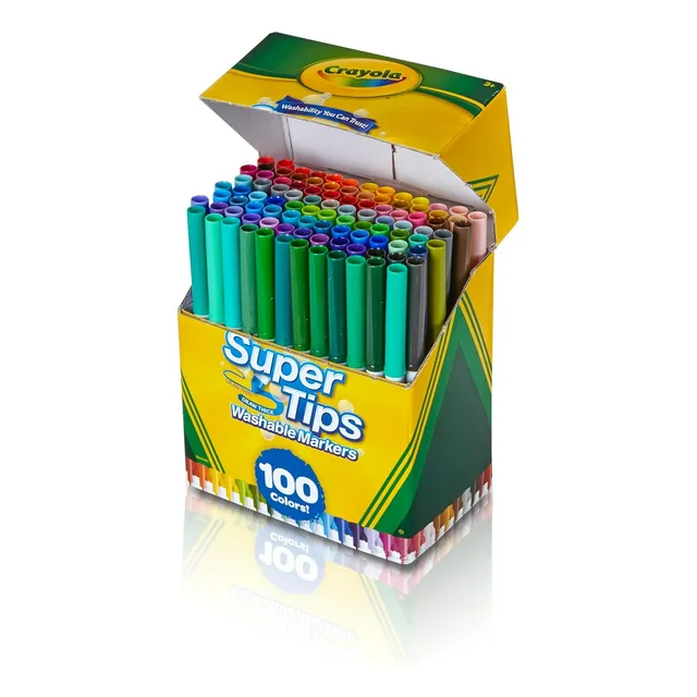 Plumines Crayola Caja Con 100 Pzs Colores Diferentes Lavable