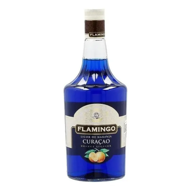 Paquete De 3 Licor Flamingo Blue Curacao 1 L