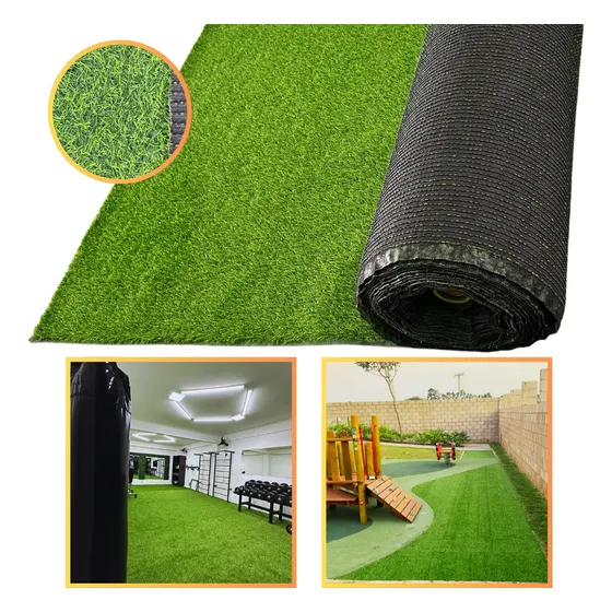 Rolo De Grama Sintética De 20 Mm De 2 X 1 Metro Realista Master Confort Grass