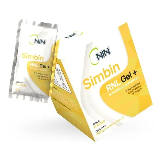 Simbin Rnl Gel Con 15 Sobres De 40g C/u Nin Suplemento Alim Sabor Plátano