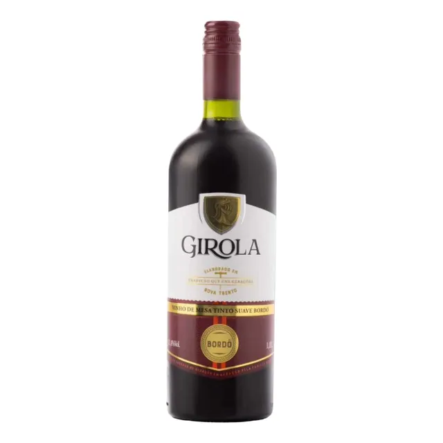 Vinho Tinto De Mesa Suave Bordô Girola Garrafa 1 Litro