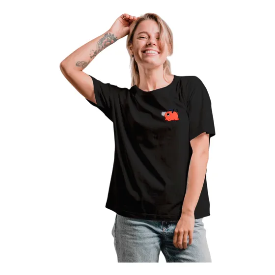 Remera Pochita Basica Manga Cortas Aniki