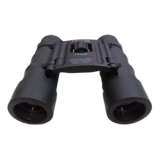 Binocular Shilba 12x25 Compacto Con Funda Color Negro