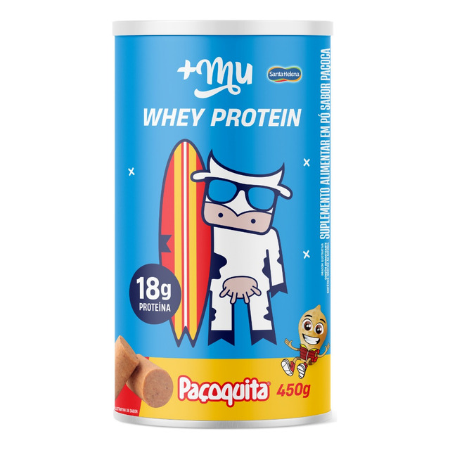 Mu Whey Concentrado Sabor Paçoquita - Pote 450g Mu Whey Concentrado Sabor Paçoquita - Pote 450g