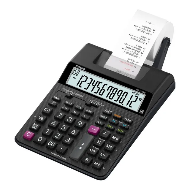 Calculadora Casio Sumadora HR170RC Negra