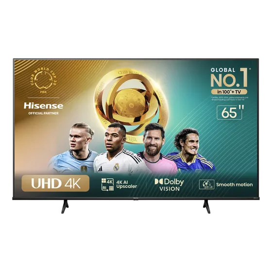 Hisense Smart TV UHD 4K DLED 65" Polegadas 65A6N com HDR10+ Dolby Vision Game Mode Controle por Voz Alexa Built-In AirPlay