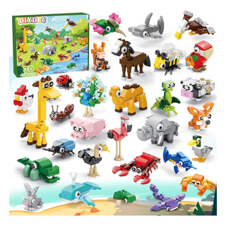 Bloques De Construcción Diydec Animals Paquete De 30 Bloques De Construcción Diydec Animals Paquete De 30