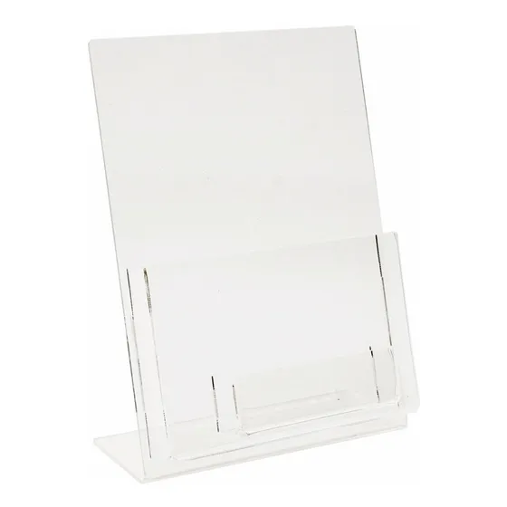Display Para Folder P/ A5 21x15 Em Acrílico C/ Porta Cartão