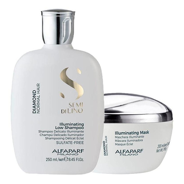 Kit Alfaparf Semi Di Lino Diamond - Shampoo E Máscara Kit Alfaparf Semi Di Lino Diamond - Shampoo E Máscara