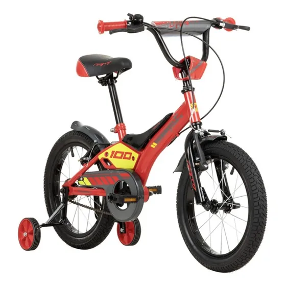 Bicicleta Gw Pilot Rin 16 Tipo Cross Niños Con Auxiliares Infantil Sin Cambios Color Rojo