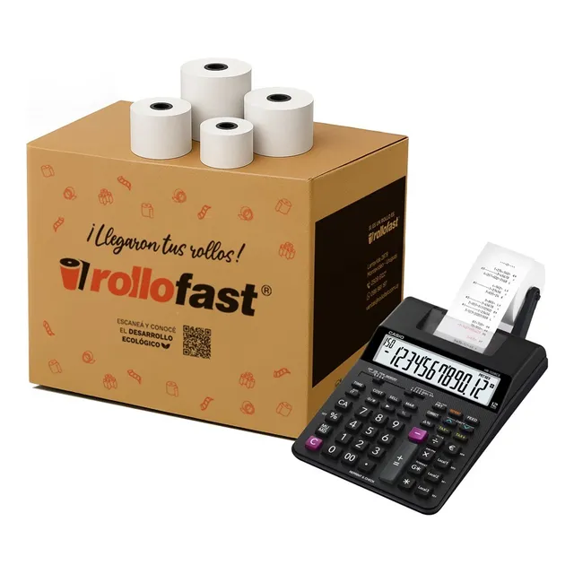  Caja De 40 Rollos Para Calculadora - 57mm Ancho- Papel Obra