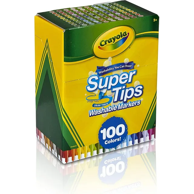 Crayola 100 Plumones Supertips Lavables