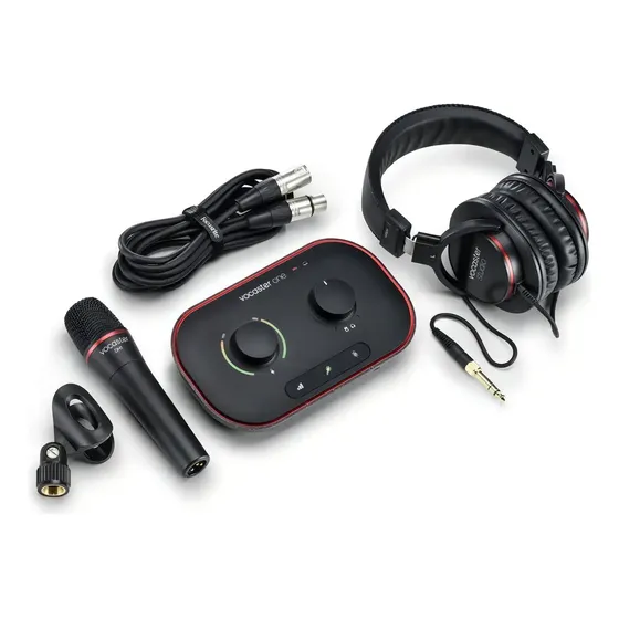 Interfaz de grabación de audio Vocaster One Focusrite, color negro, 110 V\u002F220 V | Cuotas sin interés