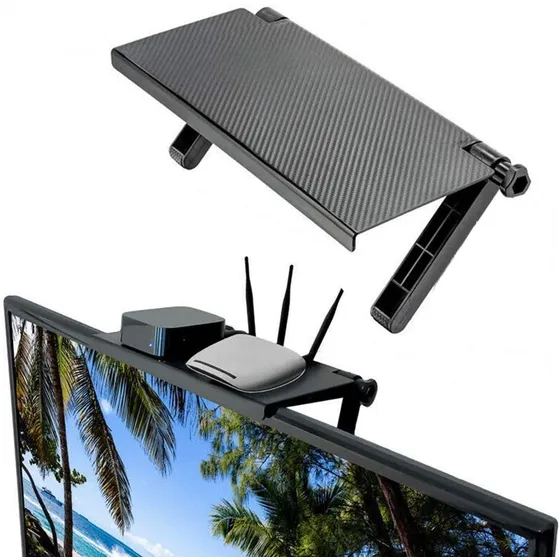 Soporte Estante Ajustable 360 En Tv Para Canalera