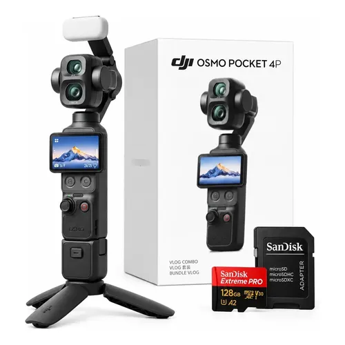 Câmera De Ação DJI Osmo Pocket 2 4K 64MP Estabilizador 8x Zoom