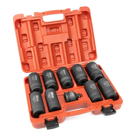 Set De 10 Piezas Dados Punta De Eje Impacto Metrico Neiko