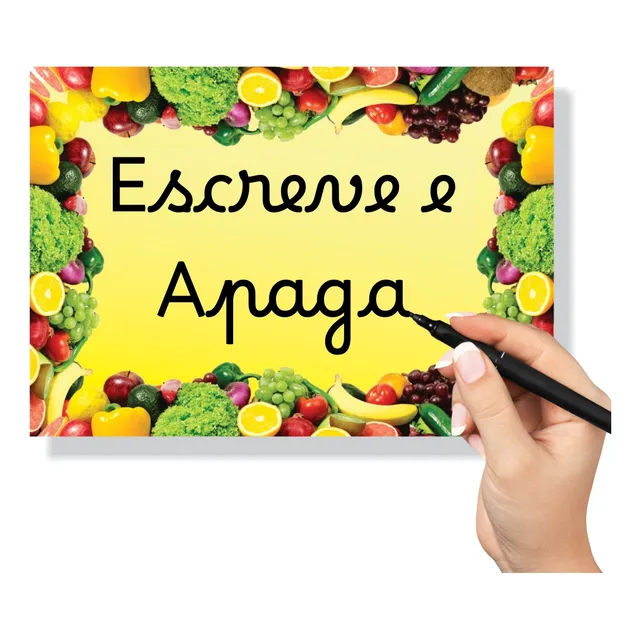 Placa De Preço Hortifruit Escreve E Apaga 12x17cm - 15 Un