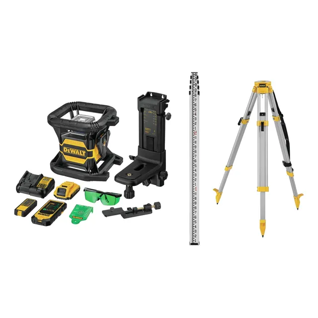 Dewalt Kit Nivel Laser Maximo 20 V Rotatorio Verde Rango Pie
