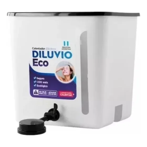 Ducha Calefón Eléctrico Diluvio Eco Plástico 20 Litros