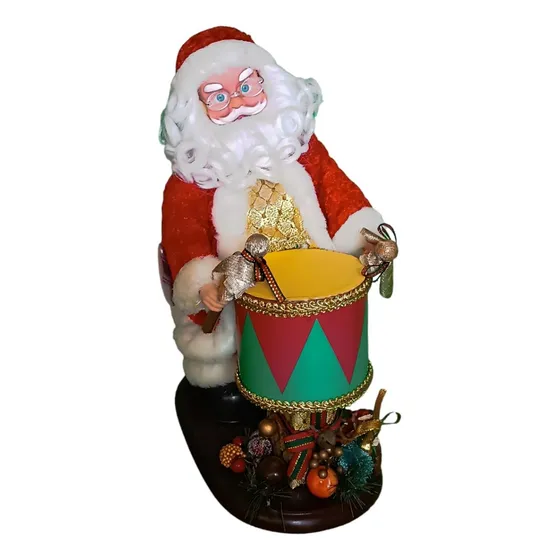 San Nicolás Musical Con Base De Madera Para Mesa
