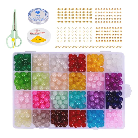 Cuentas De Cristal Para Joyería De Pulseras De Bricolaje 8mm