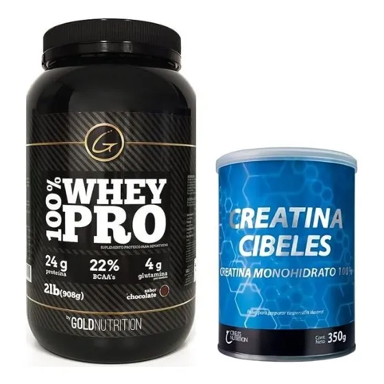 Proteina Whey Pro 2lb Gold Nutrition+ Creatina Cibeles 350mg