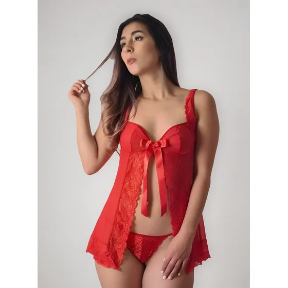 Baby Doll Sensual + Tanga Hilo Lenceria