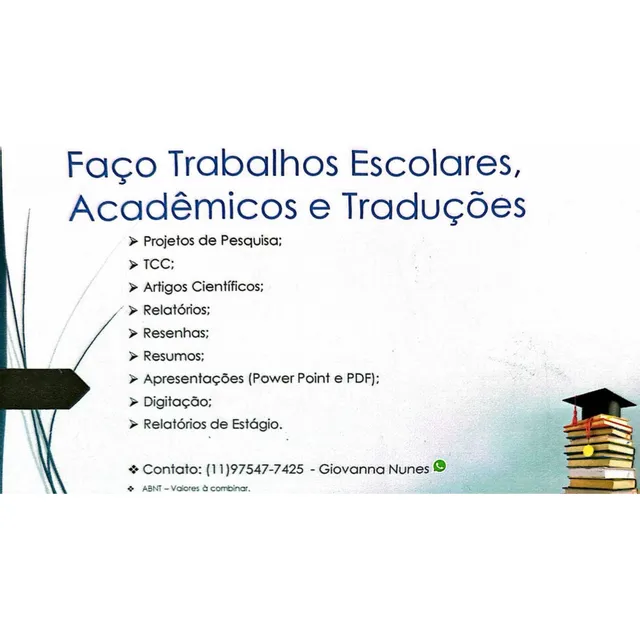 Faço Trabalhos Acadêmicos E Escolares
