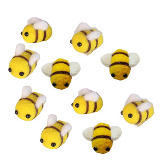 10 Adornos De Abejorro Para Manualidades, Pinzas Amarillo 10 Adornos De Abejorro Para Manualidades, Pinzas Amarillo