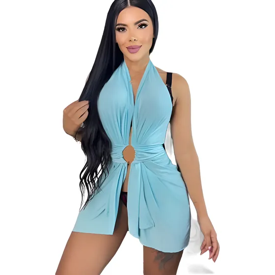 Salida De Baño, Vestido, Falda, Ajustable + Aro, Bikini