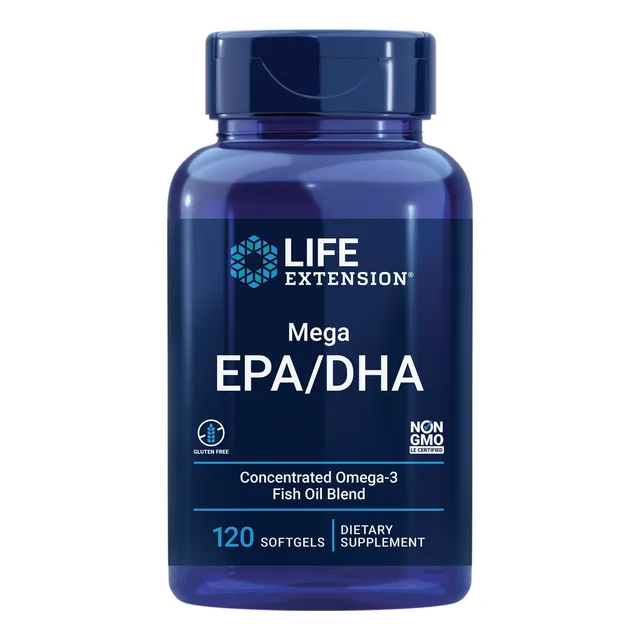 Fish Oil Life Extension Mega Epa Dha Ácido Graso Omega-3