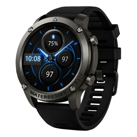 Smartwatch Brave Sport Militar Prova D'água Gps Duplo Strava Preto Esportivo