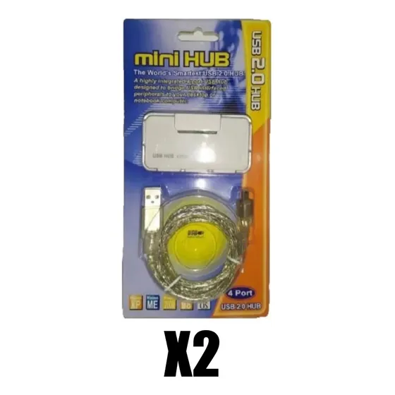 Pack 2 Multiplicador Hub Usb 2.0 4 Puertos W/std-01 Isonic
