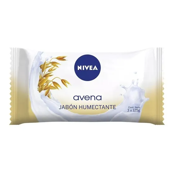 Nivea Pack De Jabón Avena X 3u 125gr C/u