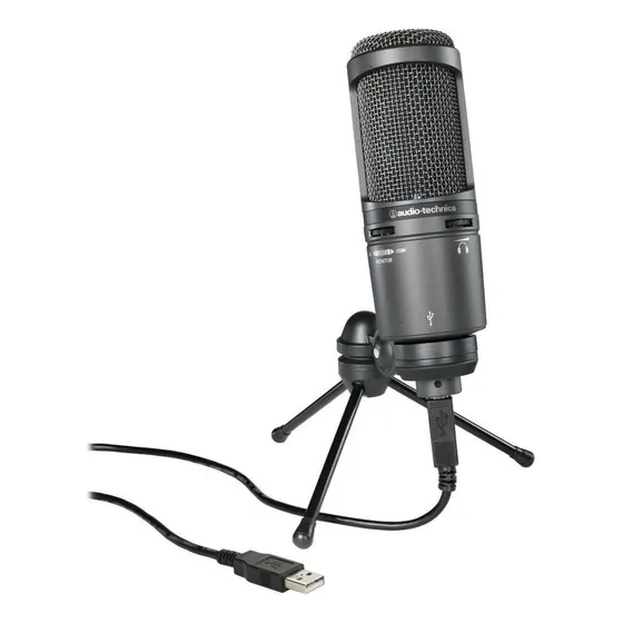 Microfone Audio-technica At2020usb+ Condensador Cardióide Preto