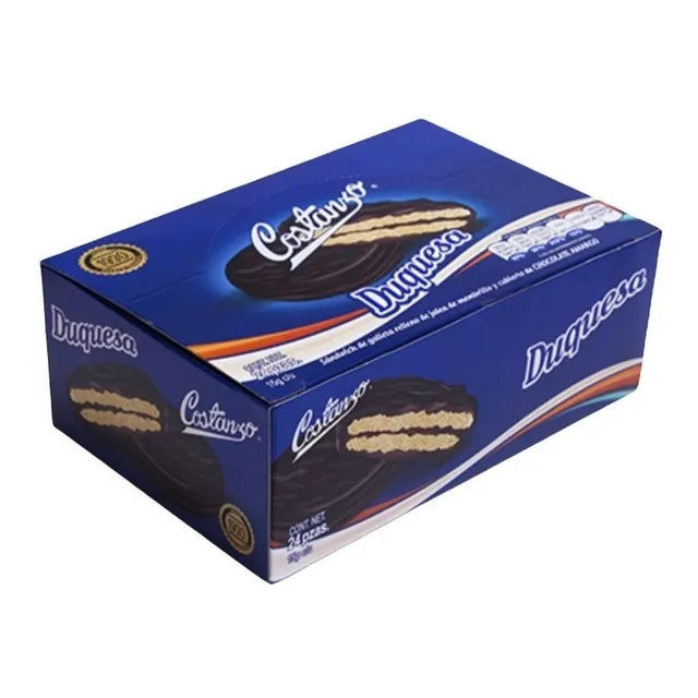 Galleta Duquesas Sabor Chocolate Rellena Costanzo 24 Pzs