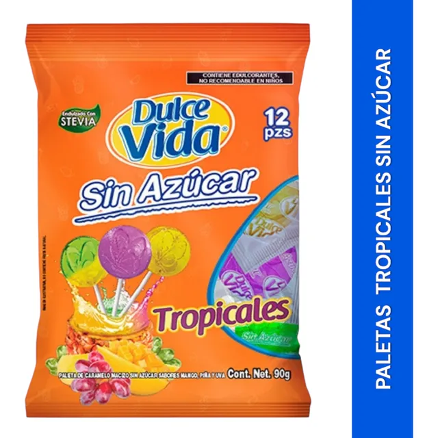 12 Paletas De Tropicales Sin Azúcar Diabéticos O Keto