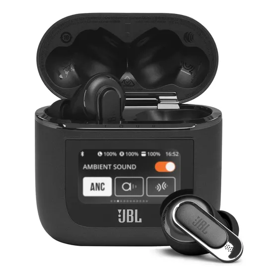 Auriculares Jbl Tour Pro 2, con cancelación de ruido, color negro