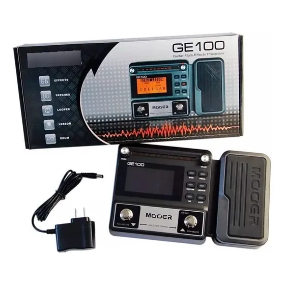 Pedaleira Multi-efeitos Para Guitarra Ir Ge100 Mooer + Fonte